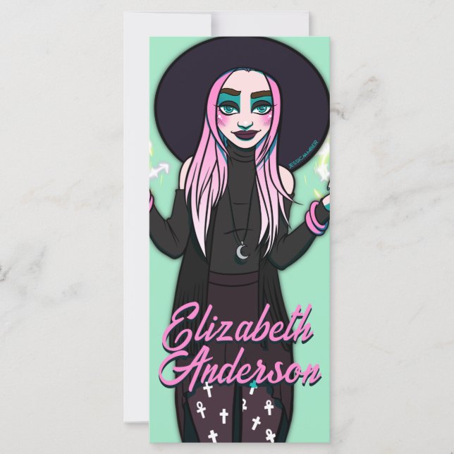 Marcador de Personalizado de Chica adolescente de  (Anverso)