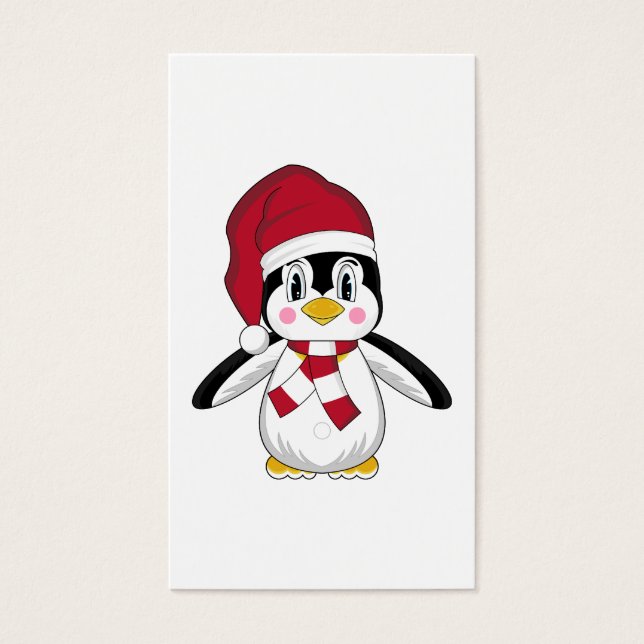 Marcador de pingüino de Navidades pequeños (Frente)