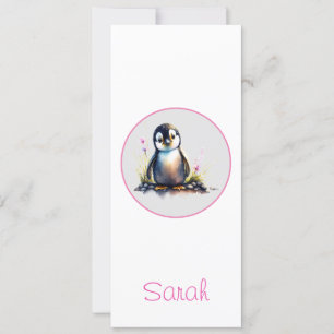 Marcador de pingüino infantil personalizado
