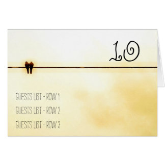 Marcador de posición de tabla de dos Bodas