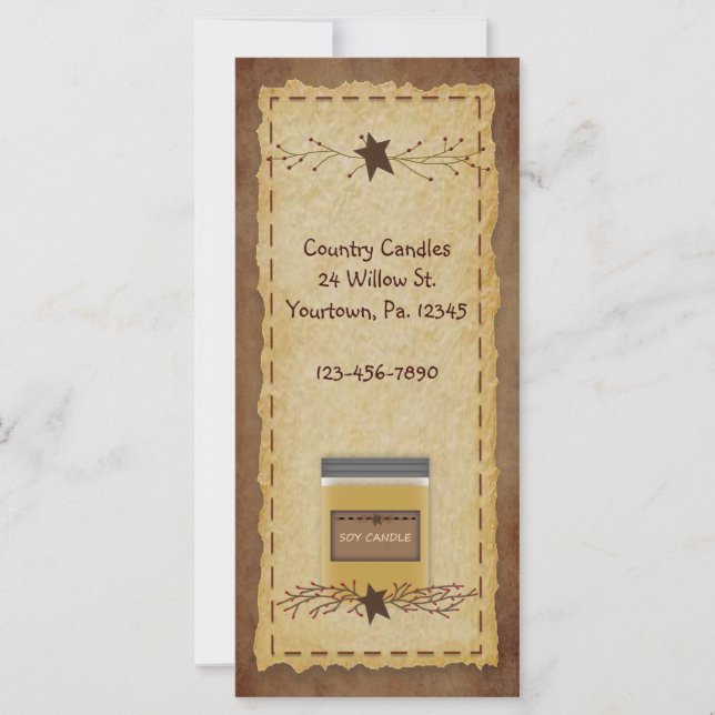 Marcador de tarjeta de rack Jar Candle (Anverso)