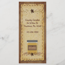 Marcador de tarjeta de rack Jar Candle