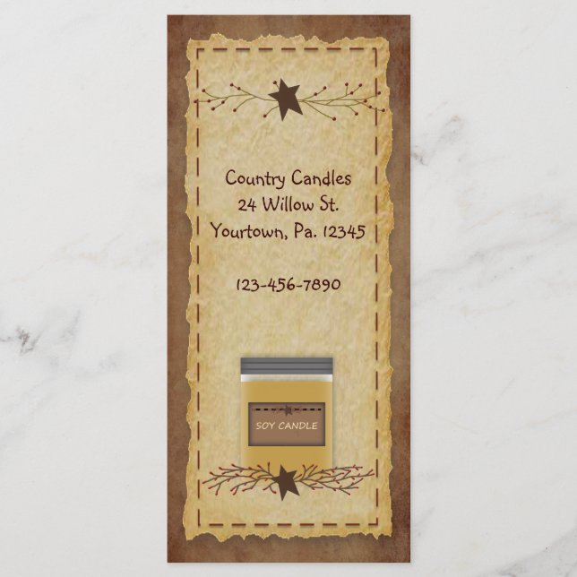 Marcador de tarjeta de rack Jar Candle (Anverso)