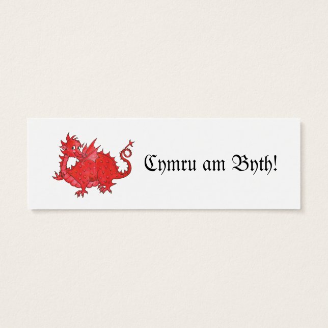 Marcador del Dragón Rojo galés lindo personalizabl (Atrás)