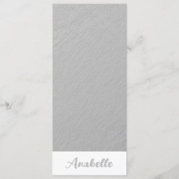 Marcador elegante Minimalista de plata personaliza