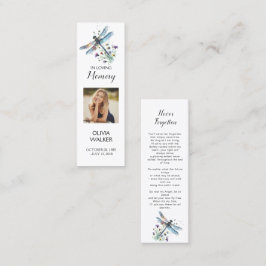 Marcador funeral de la libélula, tarjetas de Keeps