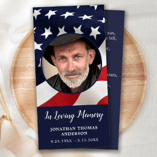 Marcador funeral de la tarjeta conmemorativa de la