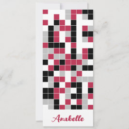 Marcador geométrico magenta rojo personalizado