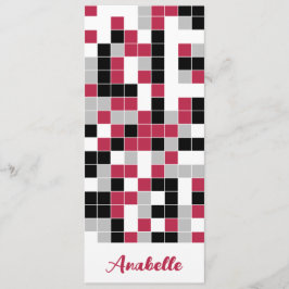 Marcador geométrico magenta rojo personalizado