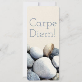 Marcador inspirador de guijarros de carpe diem Peb