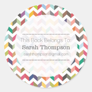 Marcador Nombre escolar pegatinas Aztec Chevron