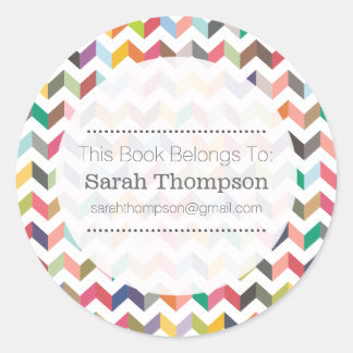 Marcador Nombre escolar pegatinas Aztec Chevron