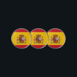Marcador Para Pelotas De Golf bandera españa<br><div class="desc">La bandera de España (Bandera de España), tal como se define en la Constitución Española de 1978, consta de tres franjas horizontales: roja, amarilla y roja, siendo la franja amarilla el doble del tamaño de cada franja roja. Tradicionalmente, la franja media estaba definida por el término más arcaico de gualda,...</div>