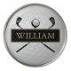 Marcador Para Pelotas De Golf Clásico de bola de golf de oro negro personalizado (Anverso)
