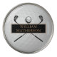Marcador Para Pelotas De Golf Clásico de bolas de oro y de golf negro personaliz (Anverso)