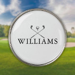 Marcador Para Pelotas De Golf Clásicos clubes de golf de nombre personalizado<br><div class="desc">Personalice el nombre en la tipografía clásica para crear un regalo de golf único y mantenerlo para cualquier golfista. Diseñado por Thisisnotme©</div>