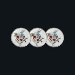 Marcador Para Pelotas De Golf Conejo blanco Alicia Corazones de Maravilla<br><div class="desc">Este es el personaje clásico,  el Conejo Blanco,  en su traje de corazones como el heraldo de la Corte de Corazones. De las aventuras del cáliz original en el País de las Maravillas ilustradas por John Tenniel.</div>