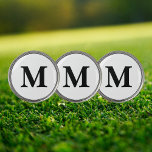 Marcador Para Pelotas De Golf Crear un monograma blanco negro personalizado Pers<br><div class="desc">Crea tu propio monograma de personalizado, personalizado, en blanco y negro monogramado, fresco, elegante, elegante, con marcadores de bola de golf de 1" de diámetro. Simplemente escriba sus iniciales / monograma, al personalizar. Mientras agrega / diseño, podrá ver una previsualización de su creación, a lo largo de todo. Haga un...</div>