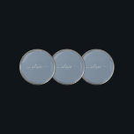 Marcador Para Pelotas De Golf Elegante Monograma moderno Minimalista azul turbio<br><div class="desc">Presentamos nuestra Dusty Blue Minimalista Monogram Elegant Collection: Eleva tu estilo con sofisticación y encanto intemporal. Nuestra colección presenta diseños minimalistas en un suave y polvoriento matiz azul, realzados con elegantes monogramas adaptados a su gusto personal. Desde la papelería refinada hasta los accesorios versátiles, cada pieza de nuestra colección está...</div>