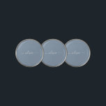 Marcador Para Pelotas De Golf Elegante Monograma moderno Minimalista azul turbio<br><div class="desc">Presentamos nuestra Dusty Blue Minimalista Monogram Elegant Collection: Eleva tu estilo con sofisticación y encanto intemporal. Nuestra colección presenta diseños minimalistas en un suave y polvoriento matiz azul, realzados con elegantes monogramas adaptados a su gusto personal. Desde la papelería refinada hasta los accesorios versátiles, cada pieza de nuestra colección está...</div>