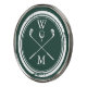 Marcador Para Pelotas De Golf Iniciales monograma personalizado verde esmeralda (3/4)