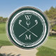Marcador Para Pelotas De Golf Iniciales monograma personalizado verde esmeralda (Custom Monogram Initials Emerald Green Golf Ball Marker)