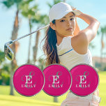 Marcador Para Pelotas De Golf Magnífica tipografía de monograma audaz rosa calie<br><div class="desc">Todo se trata de ti con este hermoso diseño de marcadores de pelota de golf que es una elegante representación de tu nombre y monograma. Las series clásicas y una tipografía de escritura más ornamentada se combinan en una simetría equilibrada. Los tres elementos se mezclan con una sofisticada armonía y...</div>