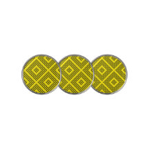Marcador de bola de golf amarillo brillante