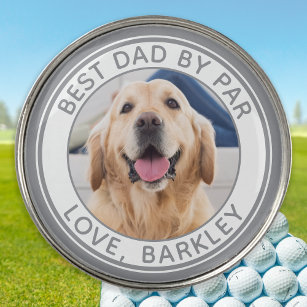 Marcador Para Pelotas De Golf Mejor Papá Por Par Personalizado Mascota Dog Photo
