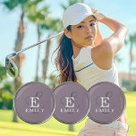 Marcador Para Pelotas De Golf Nombre exclusivo de estilo y tipo de monograma púr<br><div class="desc">Todo se trata de ti con este hermoso diseño de marcadores de pelota de golf que es una elegante representación de tu nombre y monograma. Las series clásicas y una tipografía de escritura más ornamentada se combinan en una simetría equilibrada. Los tres elementos se mezclan con una sofisticada armonía y...</div>