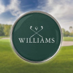 Marcador Para Pelotas De Golf Nombre personalizado Clubes de golf Modern Emerald<br><div class="desc">Personalice el nombre en la tipografía clásica para crear un regalo de golf único y mantenerlo para cualquier golfista. Diseñado por Thisisnotme©</div>