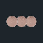 Marcador Para Pelotas De Golf Rosa dorado Rubor Purpurina rosa Nombre de monogra<br><div class="desc">Oro Rosa - Purpurina De Espuma Rosa Rubor Cepilló El Nombre Metalizado Del Monograma Marcador De La Pelota De Golf. Esto hace que el dulce perfecto cumpleaños 16, boda, ducha de novia, aniversario, ducha de bebé o fiesta de soltera sea regalo para alguien que ama el lujo glam y los...</div>
