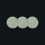 Marcador Para Pelotas De Golf Sage Green Minimalista Moderno Monograma elegante<br><div class="desc">Presentamos nuestra elegante colección de monogramas Minimalistas y ecológicos: eleve su estética con serenidad sofisticada y elegancia intemporal. Nuestra colección muestra diseños minimalistas en un ambiente tranquilo y verde, complementado con refinados monogramas adaptados a su estilo personal. Desde papel pulido hasta accesorios versátiles, cada pieza de nuestra colección está meticulosamente...</div>