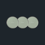 Marcador Para Pelotas De Golf Sage Green Minimalista Moderno Monograma elegante<br><div class="desc">Presentamos nuestra elegante colección de monogramas Minimalistas y ecológicos: eleve su estética con serenidad sofisticada y elegancia intemporal. Nuestra colección muestra diseños minimalistas en un ambiente tranquilo y verde, complementado con refinados monogramas adaptados a su estilo personal. Desde papel pulido hasta accesorios versátiles, cada pieza de nuestra colección está meticulosamente...</div>
