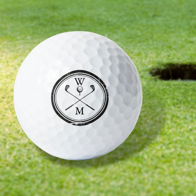 Marcador personalizado de bola de golf monograma (Subido por el creador)