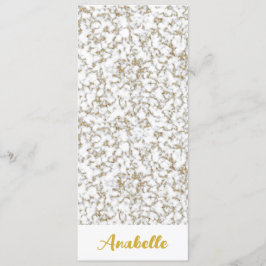 Marcador personalizado de mármol de oro