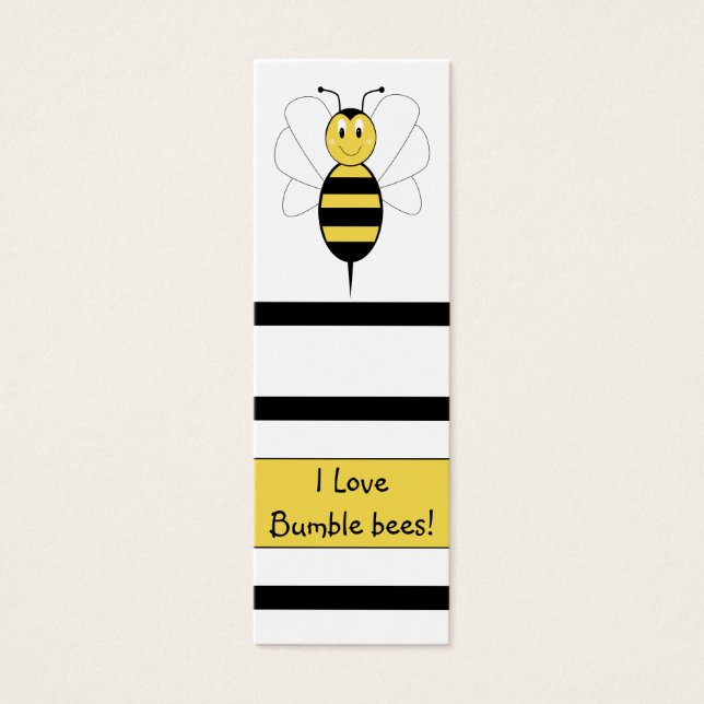 Marcador sonriente de abeja de burbujas (Frente)