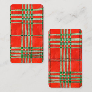 Marcador TARTAN RED SCOTT - Tarjeta 3.5x2