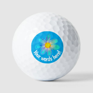 Marcadores de pelota de golf de flores personaliza