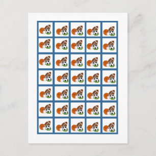 Marcadores de tarjeta de Bingo Azul de toda la est