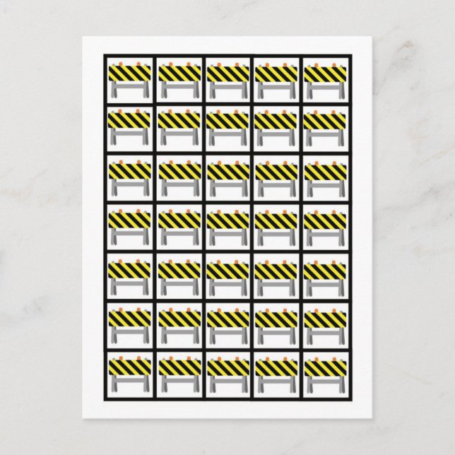 Marcadores de tarjeta de bingo Construcción Negro  (Anverso)