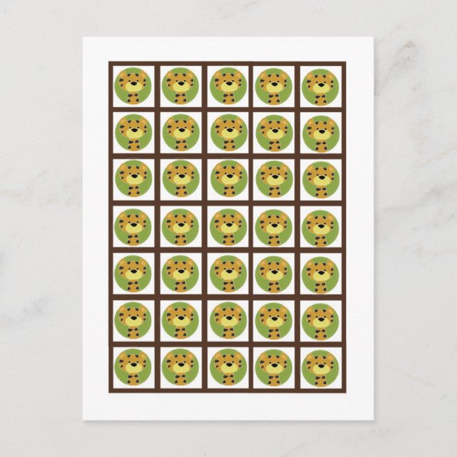 Marcadores de tarjeta de bingo Cuentos de la jungl (Anverso)