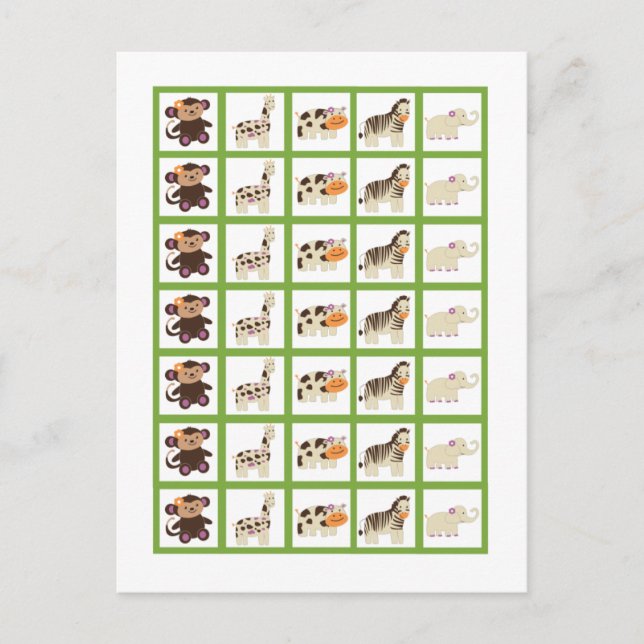 Marcadores de tarjeta de bingo Jacana Purple Anima (Anverso)