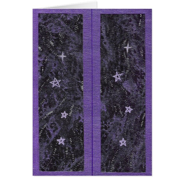 Marcadores Tarjeta nocturna Purple Starry (Frente)