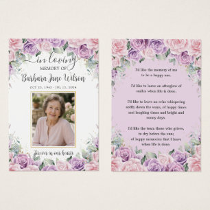 Marcapáginas conmemorativo floral rosa lila púrpur