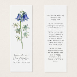 Marcapáginas conmemorativo funeral Campanilla Azul