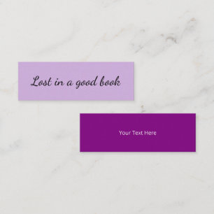 Marcapáginas de Tarjeta Simple Minimalista Lila Pú