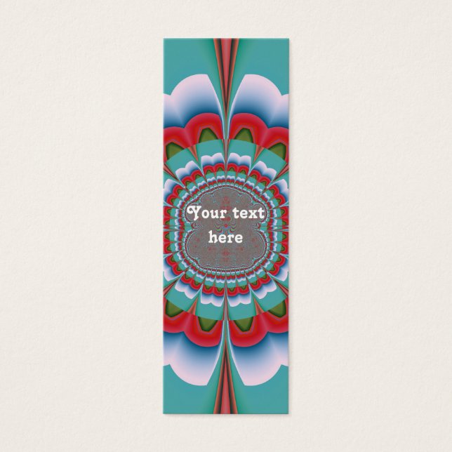 Marcapáginas personalizado de flor funky (Frente)