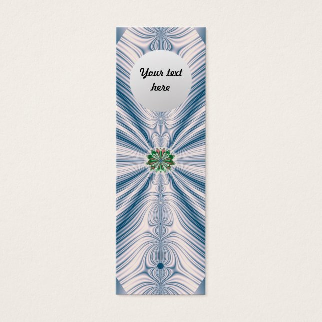 Marcapáginas personalizado de hoja azul (Frente)