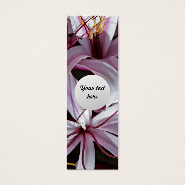 Marcapáginas Personalizado de Lilies (Frente)